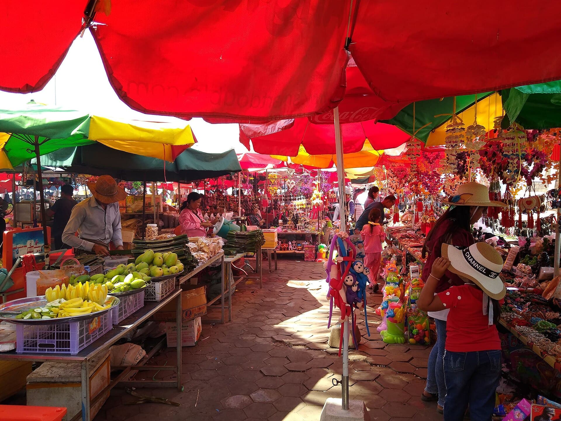 Market stalls at Kep