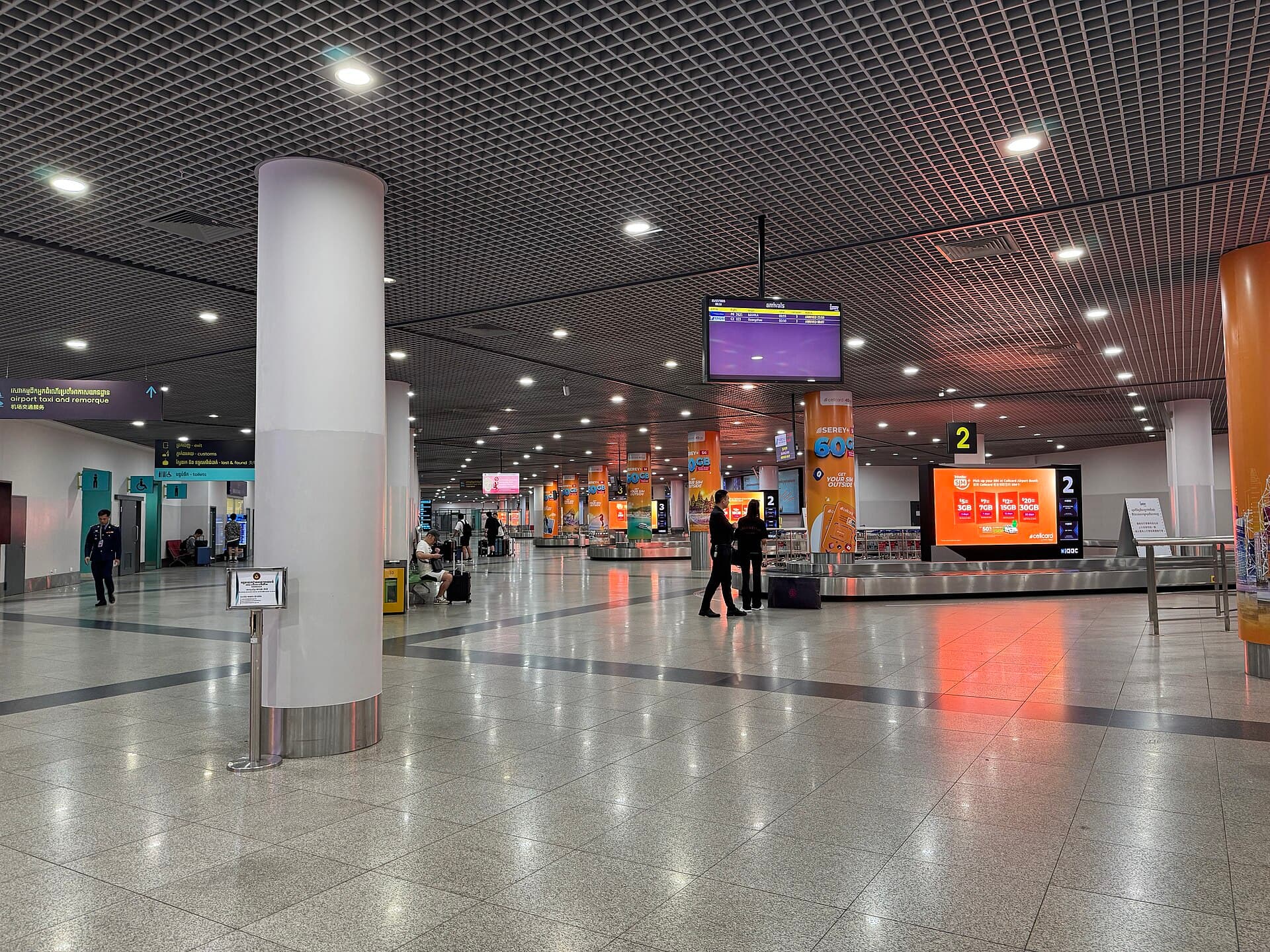 Arrival hall at Phnom Penh International Airport, July 2025