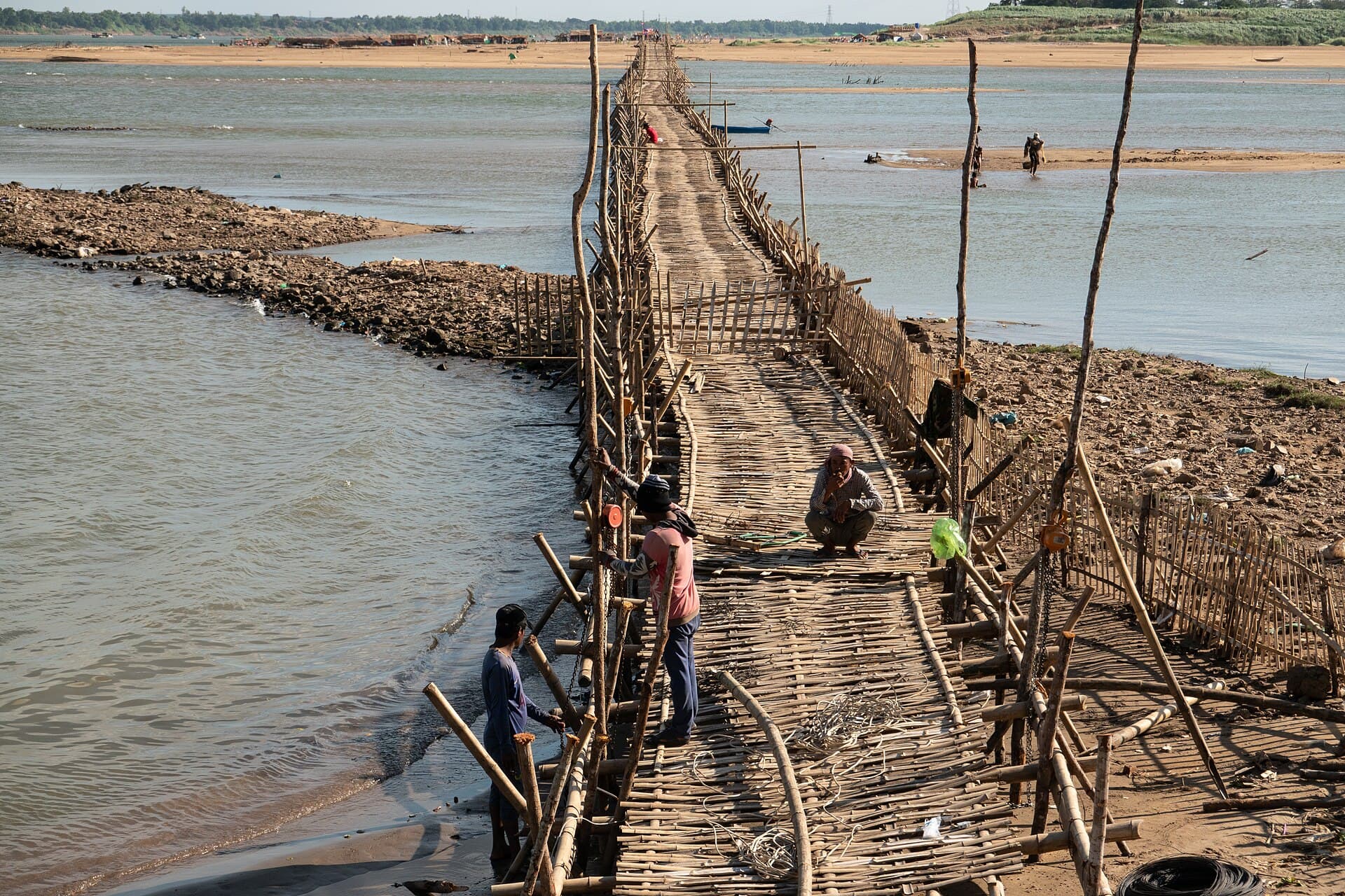 The bamboo bridge at Kampong Cham