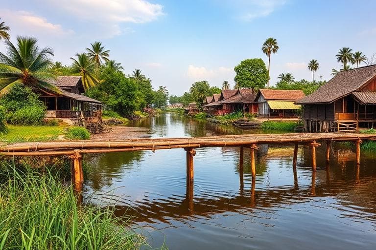Kampong Cham province landscape, Cambodia