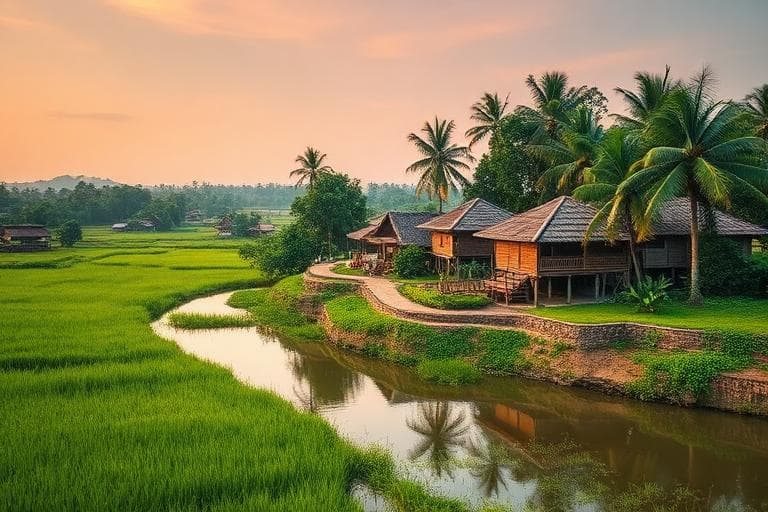 Kandal province landscape, Cambodia
