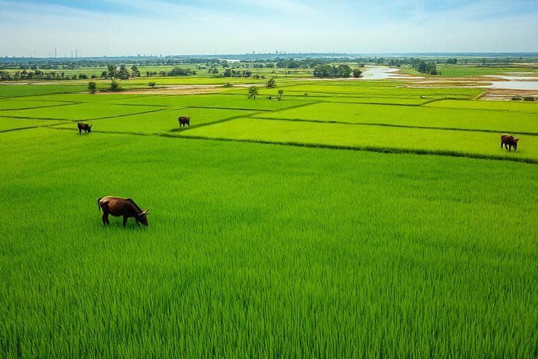 Prey Veng province landscape, Cambodia