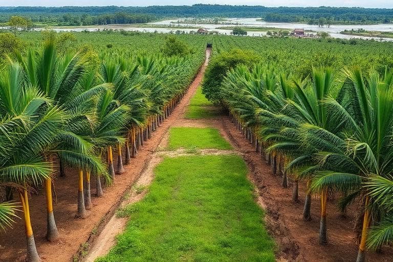 Tbong Khmum province landscape, Cambodia