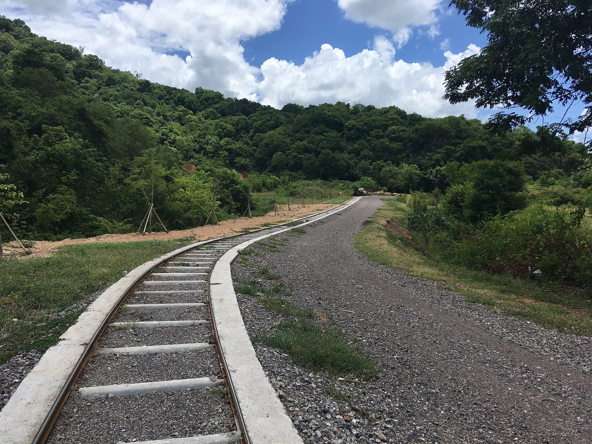Railway track near Banan, Battambang Province