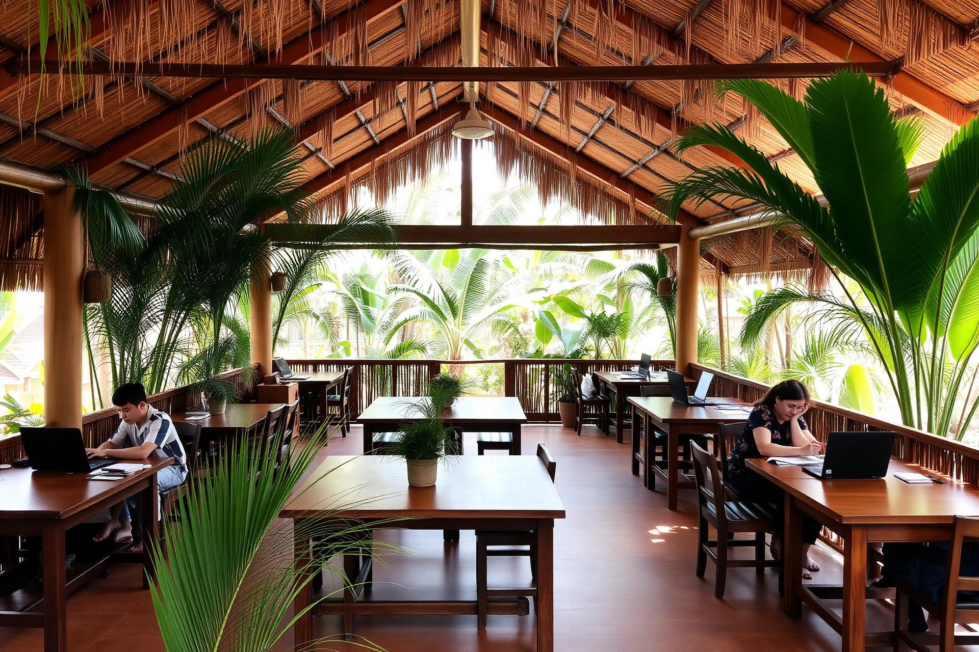 AngkorHUB - Tropical open-air workspace