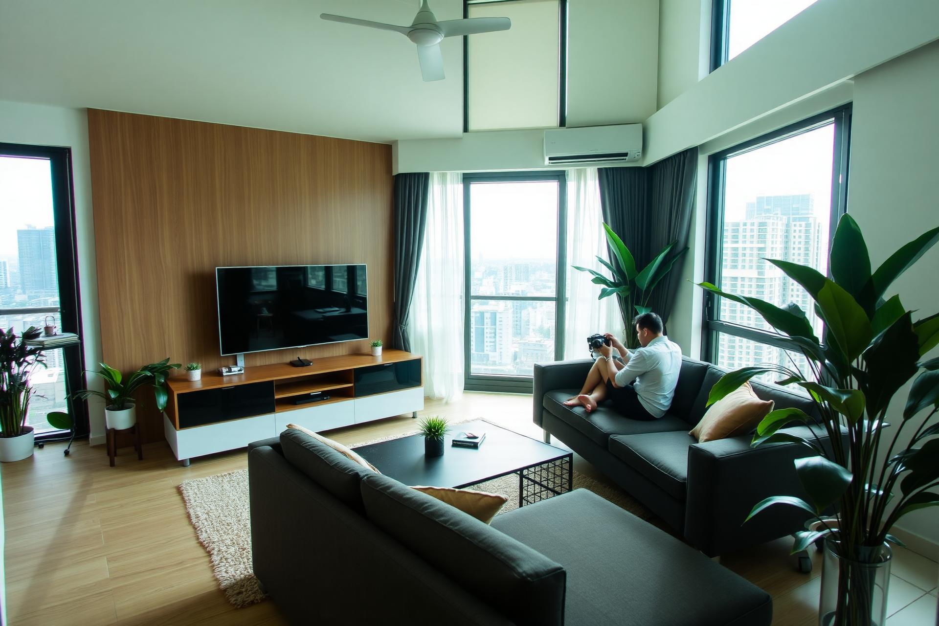 Furnished apartment living room
