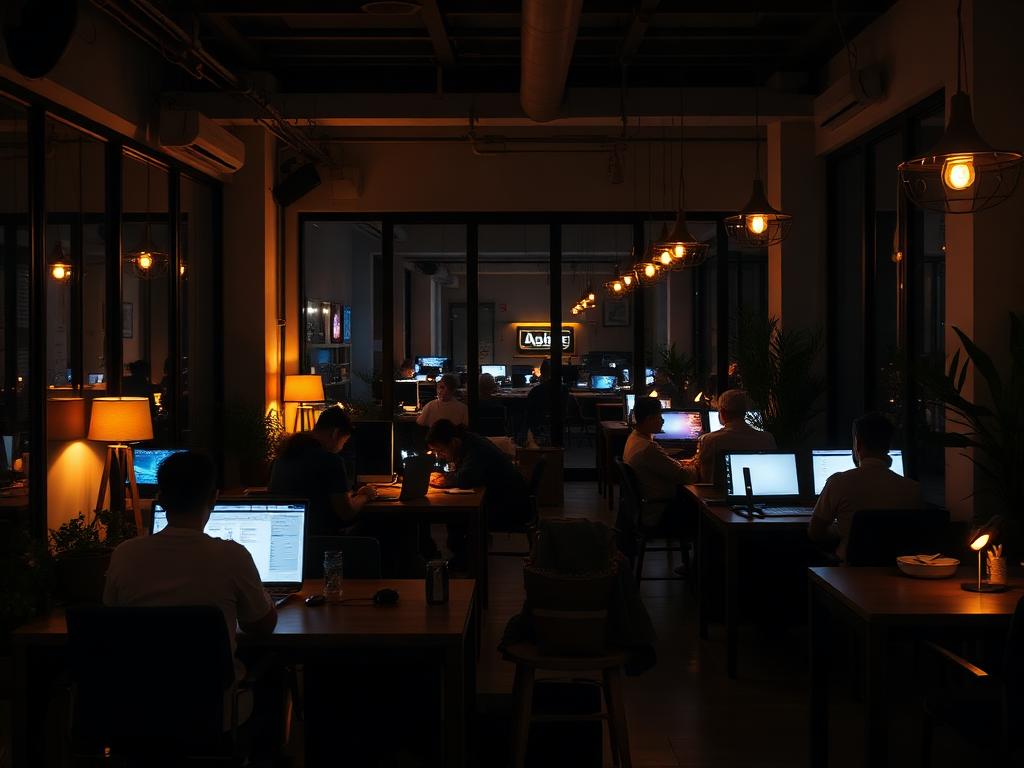 Format Cowork - Night-time workspace