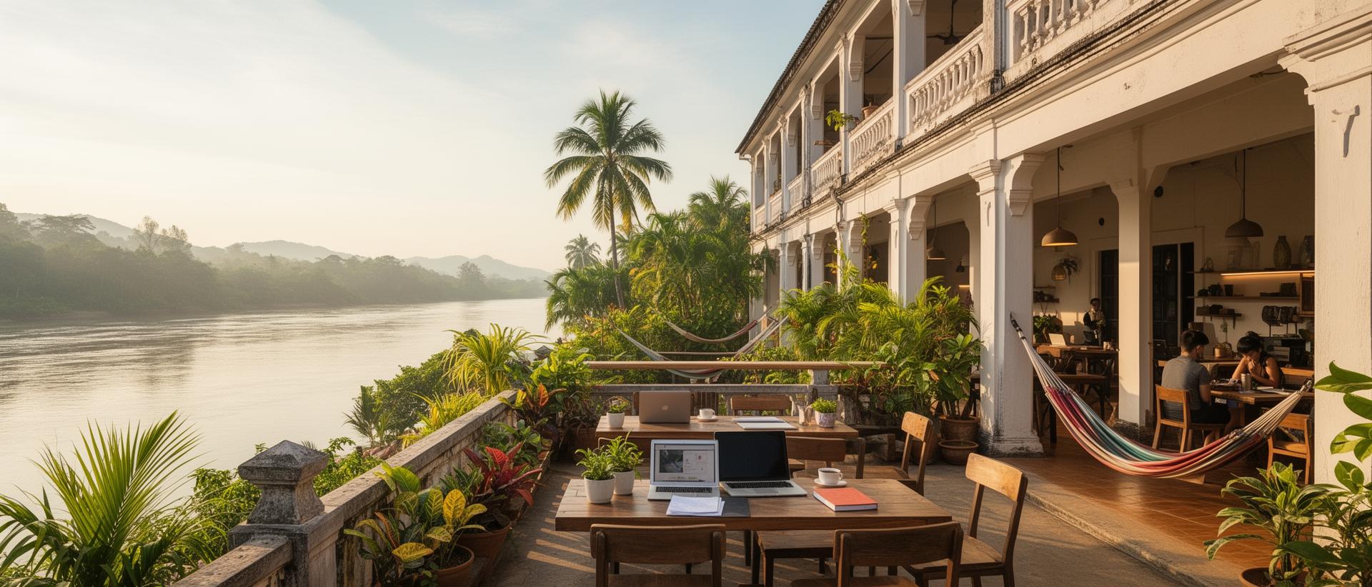 Epic Arts Café coworking space in Kampot