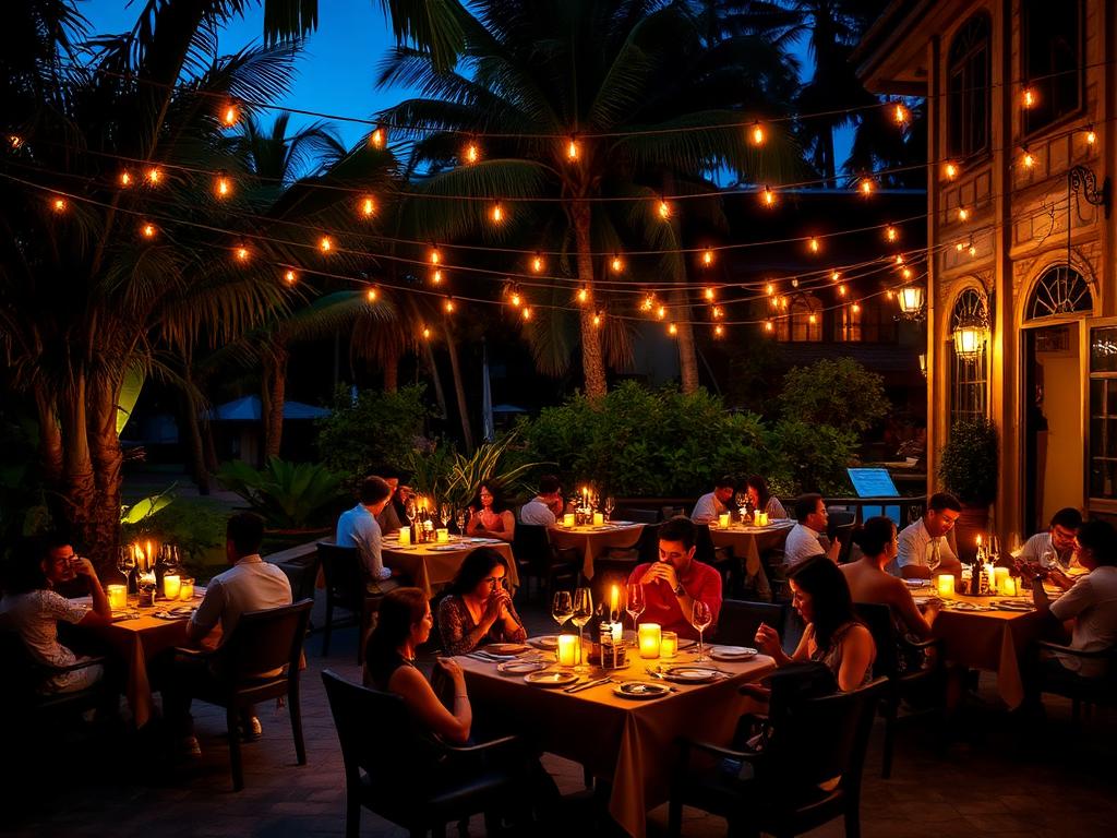 Jaan Bai Work Lounge - Evening terrace dining