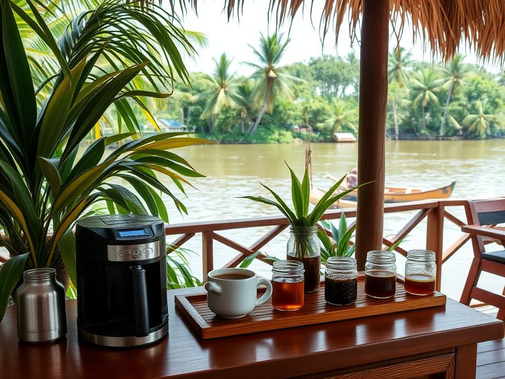 Kampot Coworking Hub - Coffee and tea station