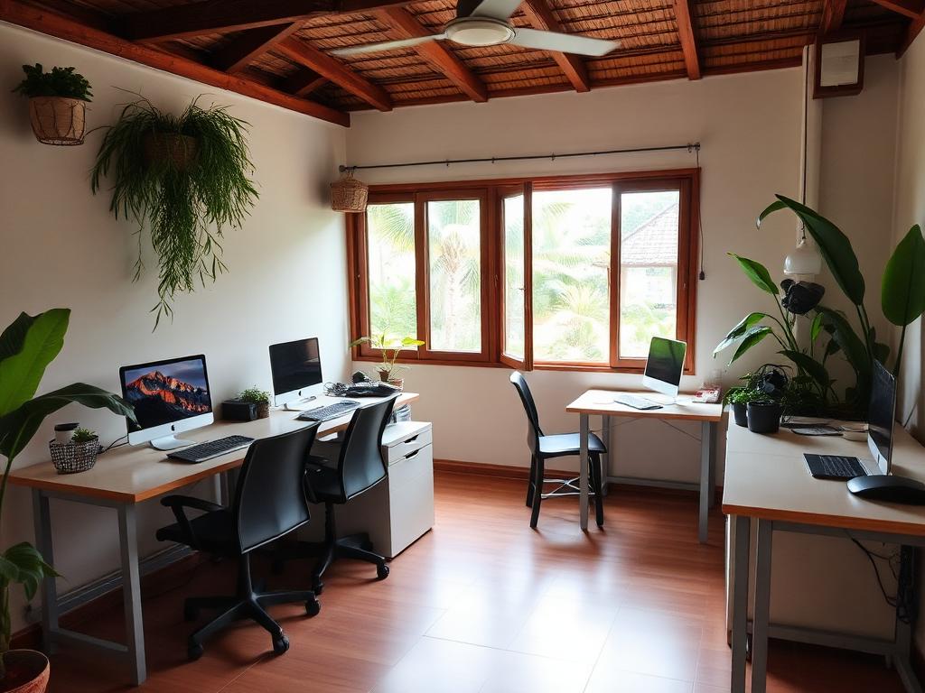Kampot Coworking Hub - Hot desk area