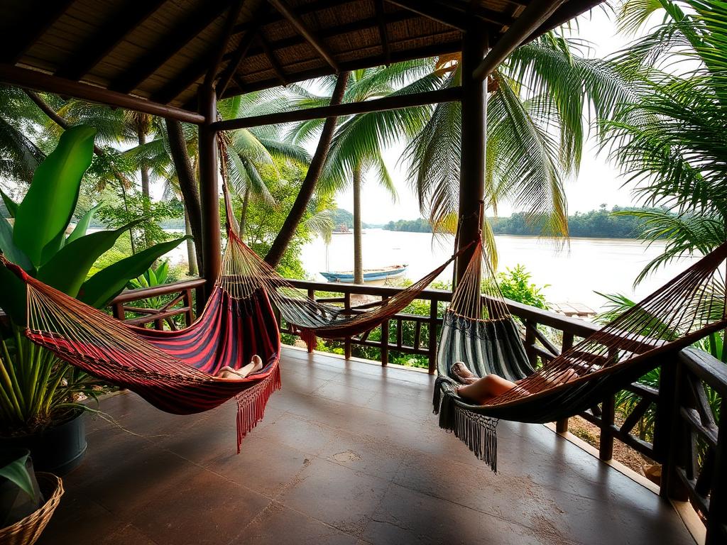 Kampot Coworking Hub - Hammock relaxation area