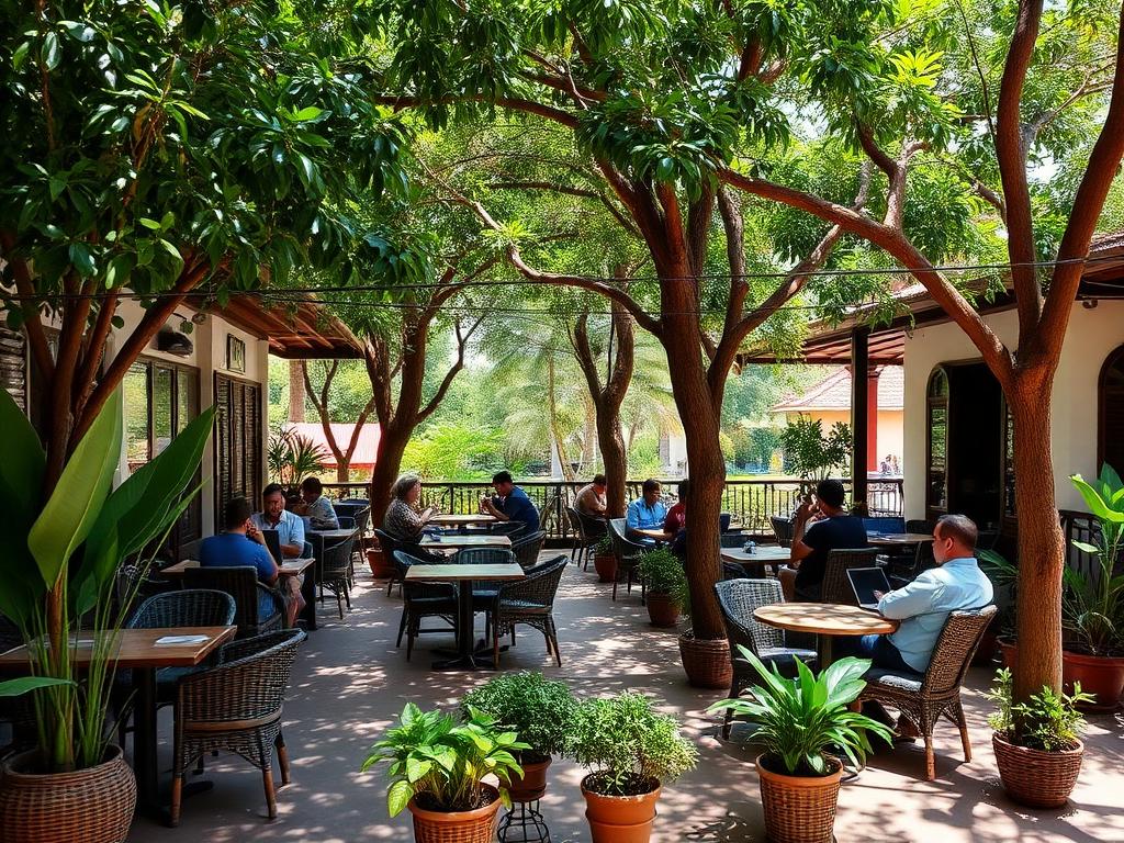 Kinyei Café & Workspace - Outdoor terrace seating