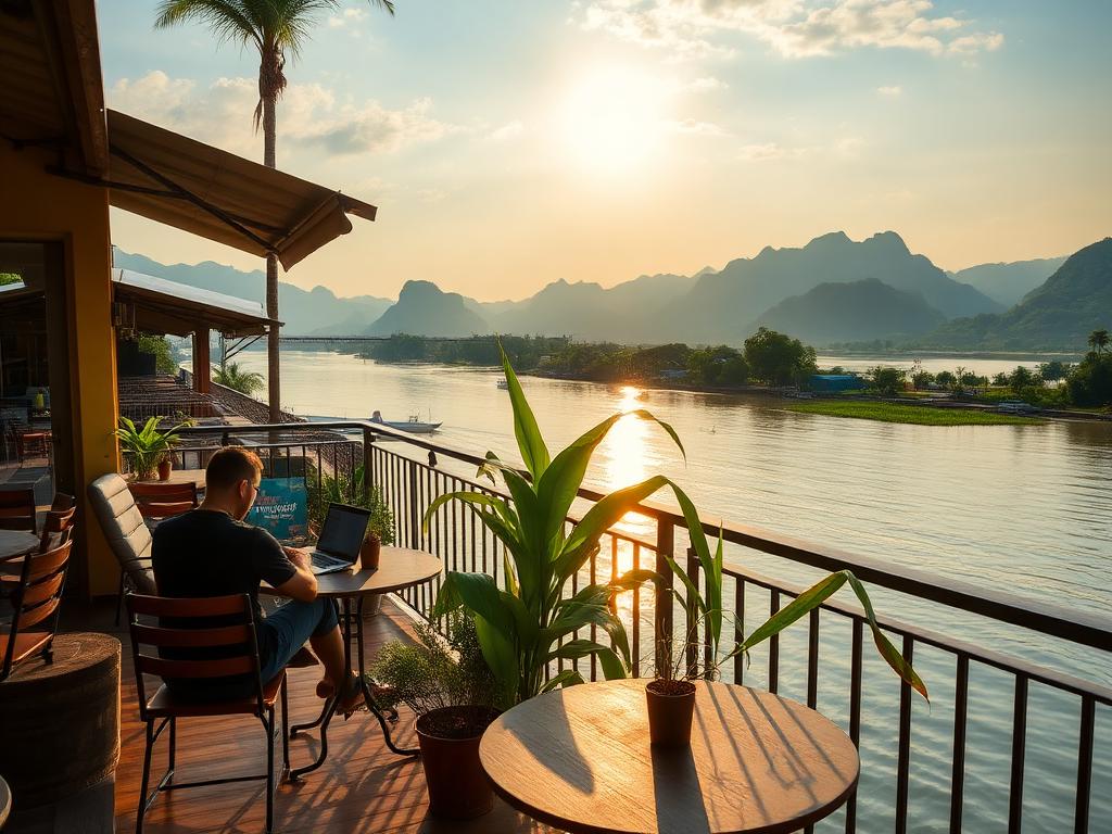 Riverside Balcony Café - Riverside balcony with river views