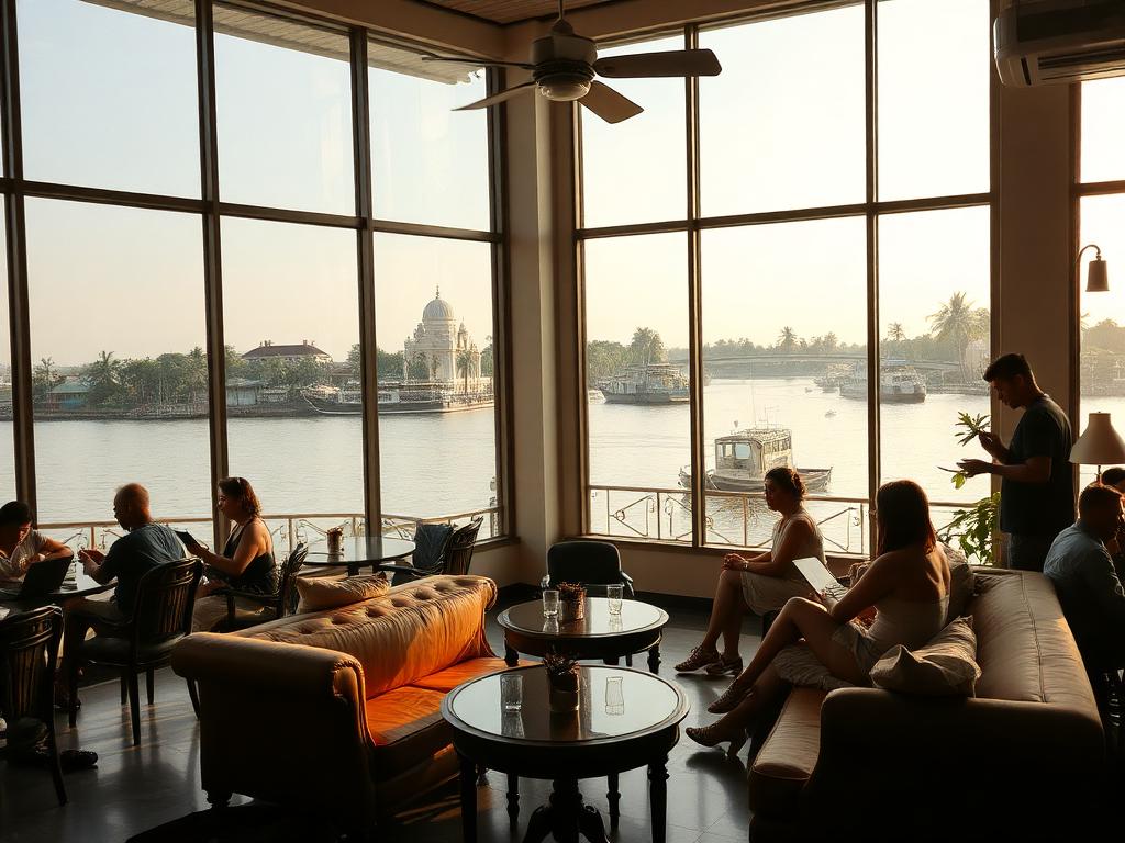 Riverside Balcony Café - Indoor seating with river views