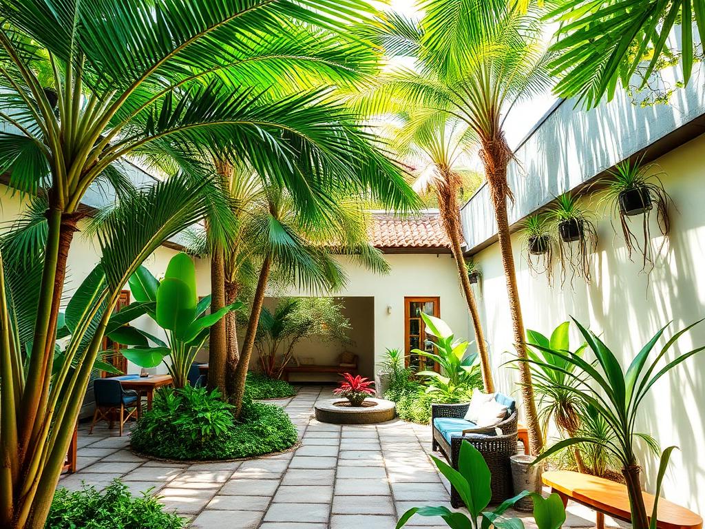 Small World Hub - Tropical garden courtyard